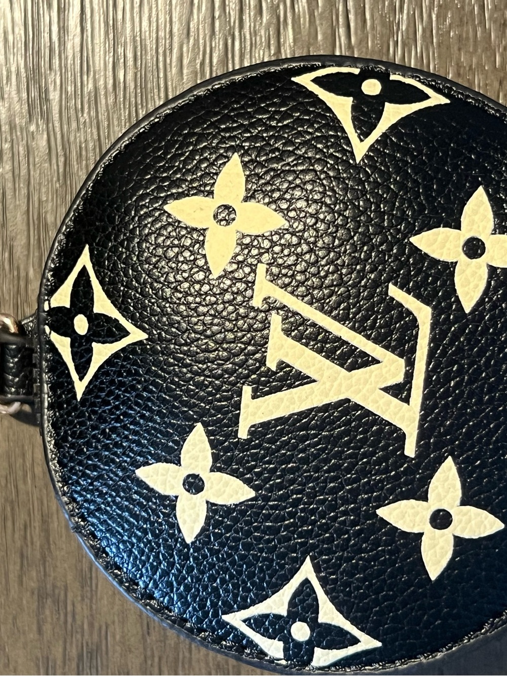 LV  Black & White Monogram Leather Satchel - Picture 6 of 14